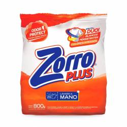 Jabon Polvo Regular Plus Duo Zorro x 800 g.
