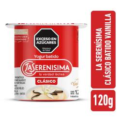 Yogur batido vainilla La Serenísima Clásico 120g.