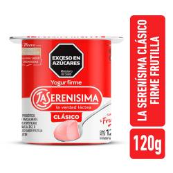 Yogur firme frutilla La Serenísima Clásico 120g.