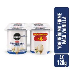 Yogur Firme vainilla Pack X4 Yogurisimo 120gr