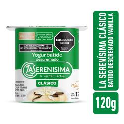 Yogur batido descremado vainilla La Serenísima Clásico 120g