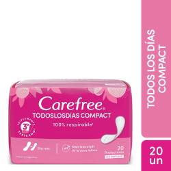 Protectores Diarios Carefree Todos Los Días Compact x 20 un