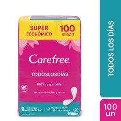 Protectores Diarios Carefree Todos Los Días x 100 un