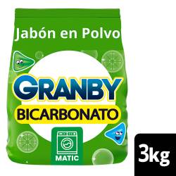 Jabón Polvo Baja Espuma Bicarbonato Limon Granby x 3 Kg.