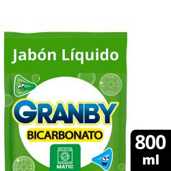 Jabón Liquido Baja Espuma Bicarbonato Limon Granby x 800 cc.