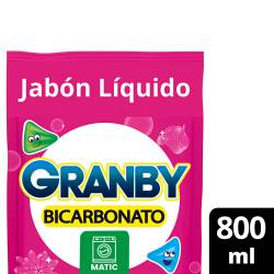 Jabón Liquido Baja Espuma Bicarbonato Rosas Granby x 800 cc.