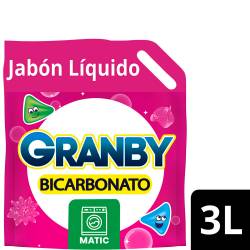 Jabón Liquido Baja Espuma Bicarbonato Rosas Granby x 3 Lt.