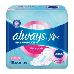 Toalla Higiénica Normal con Alas Xtra Suave Always x 8 Un.