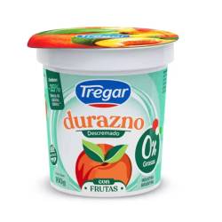Yogur Descremado con Frutas Durazno Tregar x 160 g.