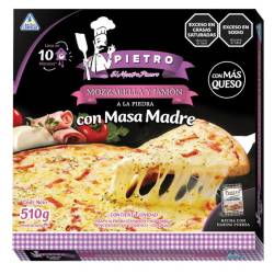 Pizza Mozzarella y Jamón con Masa Madre Pietro x 510 g.