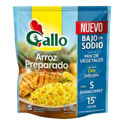 Arroz Preparado Bajo en Sodio Gallo x 240 g.