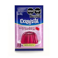 Gelatina en Polvo Frambuesa Exquisita x 40 g.