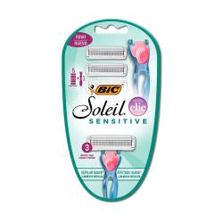 Maquina Afeitar Soleil Clic Sensitive Bic x 5 Un.