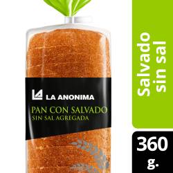 Pan Salvado sin Sal La Anónima x 360 g.