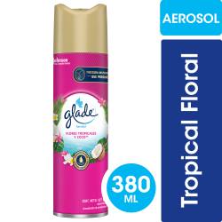 Desodorante de ambientes Glade Aerosol Flores tropicales y coco 380 cc