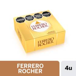 Bombón con Chocolate y Avellanas x 4 Un. Ferrero Rocher x 50 g.