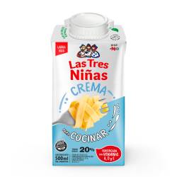 Crema de Leche L.V. para Cocinar Fortificada Las Tres Niñas x 500 cc.