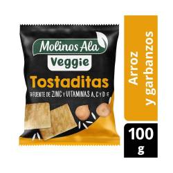 Tostadas de Arroz Veggie Garbanzaos con Vitaminas Molinos Ala x 100 g.