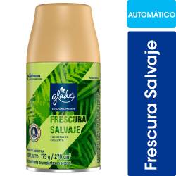 Aromatizante de Ambientes Glade Automático Edición Limitada Frescura Salvaje Repuesto 270 cc