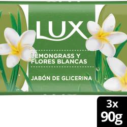 Jabón Tocador Glicerina Lemon Flores 3 Un. Lux x 270 g.