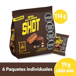 Mini Alfajores Rellenos Maní Shot x 114 g.