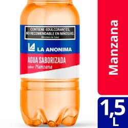 Agua Sin Gas Sabor Manzana La Anonima x 1,5 Lt.