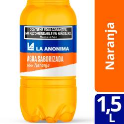 Agua Sin Gas Sabor Naranja La Anonima x 1,5 Lt.