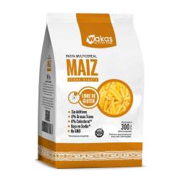 Fideos Multicereal con Maíz Penne Rigate Wakas x 300 g.