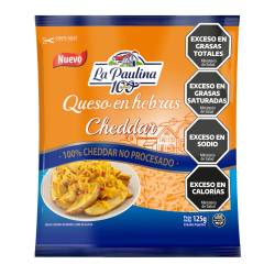 Queso en Hebras Cheddar La Paulina x 125 g.
