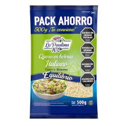 Queso en Hebras Italiano Equilibrio La Paulina x 500 g.