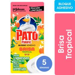 Limpiador Inodoro Bloque Adhesivo Pato Brisa Tropical 24.6 g