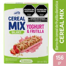 Cereal en Barra Yogurt Frutilla Balance x 6 Un. Cereal Mix x 156 g.