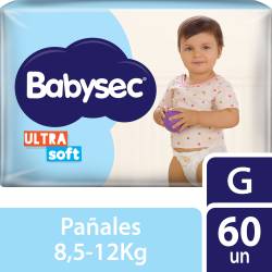 Pañales Babysec Ultrasoft G 60 Un.