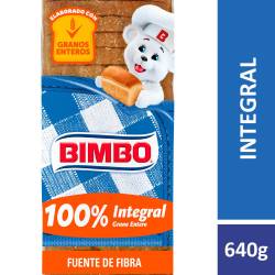 Pan Integral Grano Entero Bimbo x 640 g.
