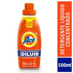 Jabón Líquido Ropa Diluir Baja Espuma Botella Ace x 500 cc.