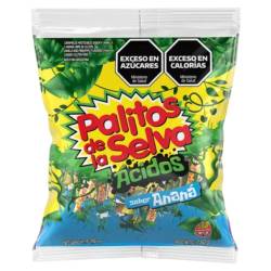Caramelos Masticables de Anana Acido Palitos Selva x 150 g.