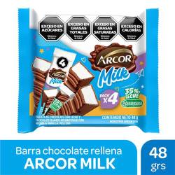 Chocolate con Leche Milk x 4 Un. Arcor x 48 g.