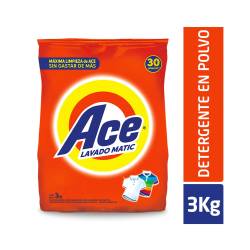 Jabón en Polvo Baja Espuma Ace x 3 Kg.