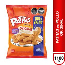 Bocaditos de Pollo Rebozados +100 g. Gratis Patitas x 1,10 Kg.