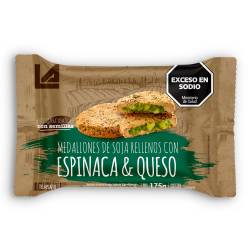 Medallón de Soja Relleno Espinaca y Queso La Anónima x 175 g.
