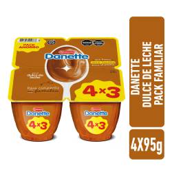 Postre sabor Dulce de Leche Pack x 4 Un. Danette x 380 g.
